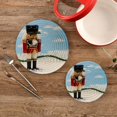 thumbnail image 2 of SKYSONIC 2 pcs Nutcracker Merry Christmas Pot Holders Trivets, Heat Resistant Trivets,Picket Fence Sky Cotton Thread Weave Mats for Hot Pads Pans Pot Bowl Teapot, 2 of 7