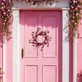thumbnail image 2 of Front Door Wreath for Spring Summer, Denbek 32Cm Artificial Wreath for Front Door - Colorful & Full Faux Flower and Greenery Arrangement, 2 of 5
