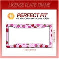 thumbnail image 3 of 2x Universal Pink Strawberry Aluminum License Plate Frame Cover Decorate Gift, 3 of 7