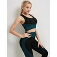 thumbnail image 2 of Traje de Yoga, ropa de gimnasio para mujer, ropa de Fitness, conjuntos de entrenamiento, ropa deportiva con cremallera, chaleco corto de manga larga, conjunto de Top Legging con sujetador, 2 of 5