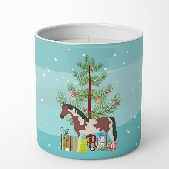 Pinto Horse Christmas 10 oz Decorative Soy Candle 3.25 in x 3.75 in