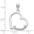 thumbnail image 2 of 10K White Gold Heart With Name Pendant (18.73 X 20.9) Made In United States -Jewelry By Sweet Pea, 2 of 2