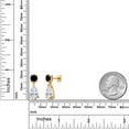 thumbnail image 3 of Gem Stone King 18K Yellow Gold Plated Silver White Moissanite and Black Diamond Earrings for Women | 8.24 Cttw | Gemstone Birthstone | Pear Shape 12X8MM, 3 of 4