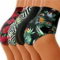 thumbnail image 4 of High Waist Women Bikini Bottoms Floral Striped Swimsuit Tankini Bottoms Brazilian Plus Size Beach Holiday Swim Shorts, 4 of 6