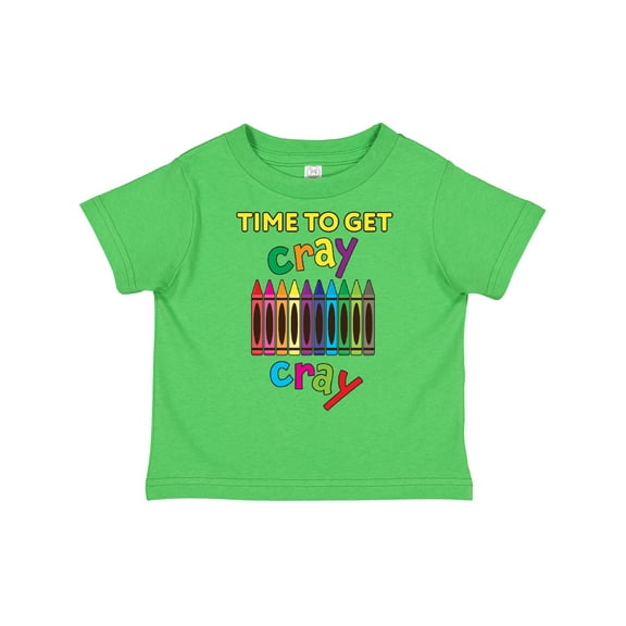 Inktastic Time to Get Cray Cray Crayons Humor Boys or Girls Toddler T-Shirt