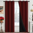 thumbnail image 1 of Cortinas Yakamok Blackout Térmicas 96 x 213 cm Color Burdeos, 1 of 7