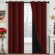 thumbnail image 1 of Cortinas Yakamok Blackout Térmicas 96 x 213 cm Color Burdeos, 1 of 7