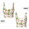 thumbnail image 3 of Sikiie Strawberry Floral Print Strappy Sports Bra for Women Padded Push Up Sports Bra Athletic Running Sports Bra Workout Bra Yoga Bra, 3 of 5