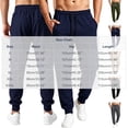 thumbnail image 4 of qelini Drawstring Sweatpants Men Big and Tall with Pockets Elastic Waist Long Pants Solid Color Relaxed Lounge Trousers for Daily Wear Winter, 4 of 9