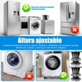 thumbnail image 3 of Base Lavadora Ajustable, Base Lavadora de Doble Tubos Ajustable, Lavadora Multifuncional Refrigerador, para Secadora, Lavadora, Refrigerador (8 Patas + 4 Ruedas, Gris), 3 of 7