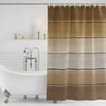 thumbnail image 4 of Brown Beige Waterproof Fabric Shower Curtain,Farmhouse Vintage Gradient Wooden Grain Waterproof Fabric Shower Curtain for Bathroom Curtains Bathtubs Hotel Shower Curtains with 12 Hooks Stall 48x72in, 4 of 8