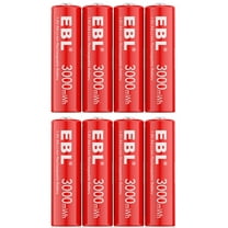 EBL aa Lithium Batteries, 1.5V 3000mWh Rechargeable AA Batteries Double A Battery 8 Pack