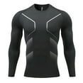 thumbnail image 3 of Wancir Men's Fitness Compression T-Shirt Sports Tights Long Sleeve Quick-Drying Elastic Elite Set, 3 of 4