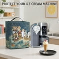 thumbnail image 3 of ZIATUBLES Ice Cream Maker Dust Cover, Stain Resistant Kitchen Appliance Decor Cover with Front Pocket, 15.35" x 9.84" x 18.11", Vintage Santa Claus Snowman Boat Print, 3 of 6