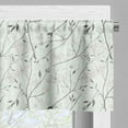thumbnail image 5 of Ambesonne Grey and Mint Valance & Curtain, Rustic White Buds, 55"x45", Pale Mint Green White, 5 of 6