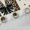 thumbnail image 4 of Feelyou Leopard Print M Blackout Curtains Set of 2 (52x84 Each), Bowknot Window Curtains, 4 of 6