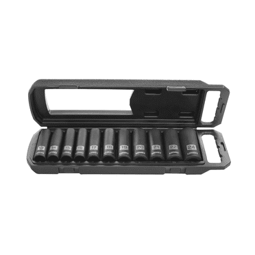 HART 11-Piece 1/2-inch Drive MM Impact Socket Set, Chrome Vanadium