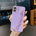 thumbnail image 4 of Funda De Lujo Para IPhone 11 12 Pro MAX Mini X XR XS 7 8 Plus SE 2020 2022 Caso Cadena Amor Corazón Pulsera Carcasa Protector Suave Galvanizado Teléfono Cubierta, 4 of 4