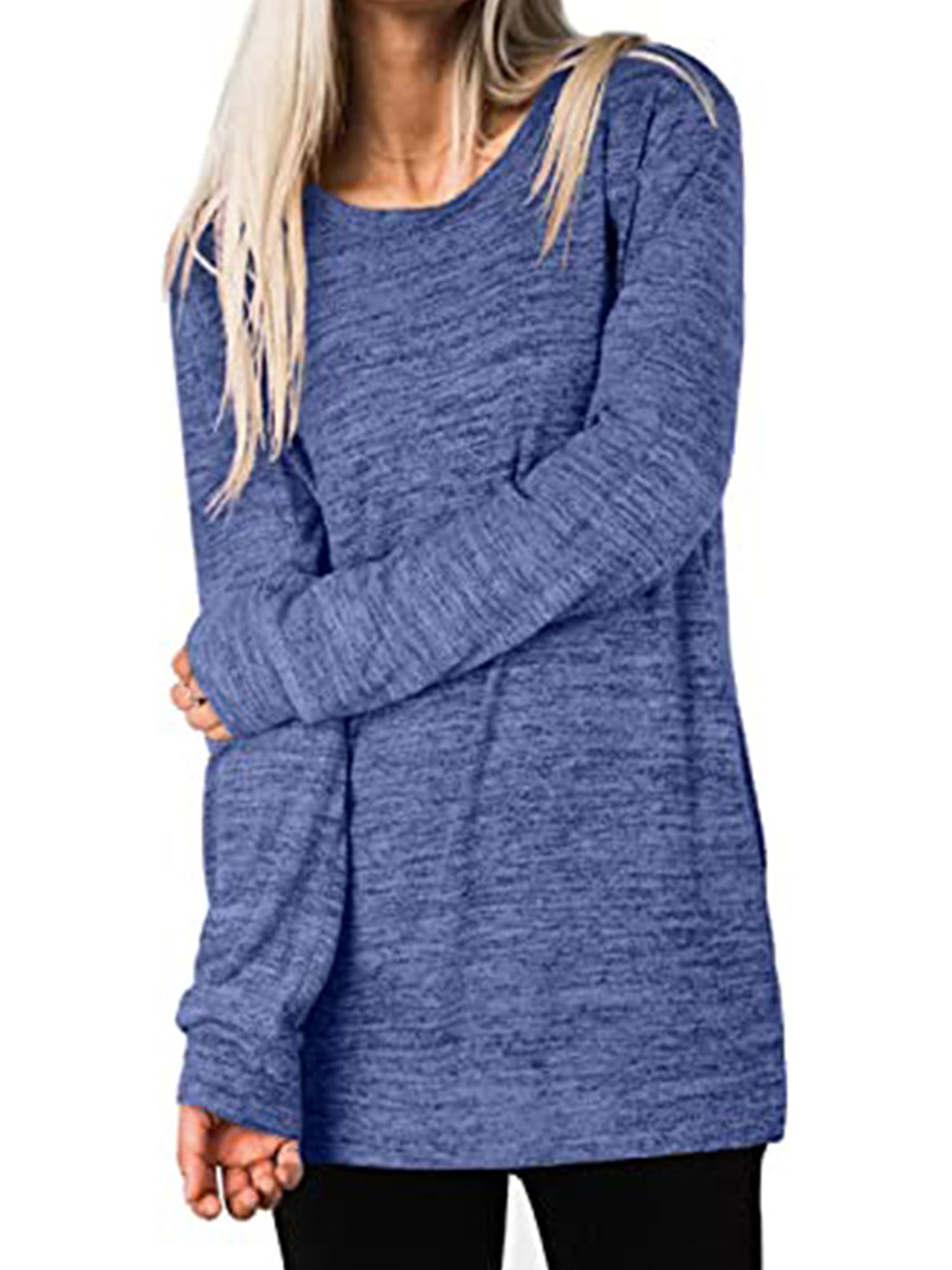 Roselux Women's Crewneck Raglan Long Sleeves Shirts Soft Comfy Casual Sweatshirts Tops