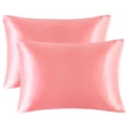 thumbnail image 1 of Unique Bargains Satin Pillowcases Zipper Closure 2pcs, 1 of 8