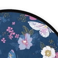 thumbnail image 4 of 36.2 Inch Round Floor Mat Blue Butterflies and Flowers Carpet Decor Rug for Living Room Bedroom, 4 of 6