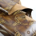 thumbnail image 2 of LONGHORN EMBOSSED LEATHER Dark Saddle Tan: Leather 3.5 - 4 oz. | 1.4 - 1.6 mm - Leather for Projects, 2 of 6