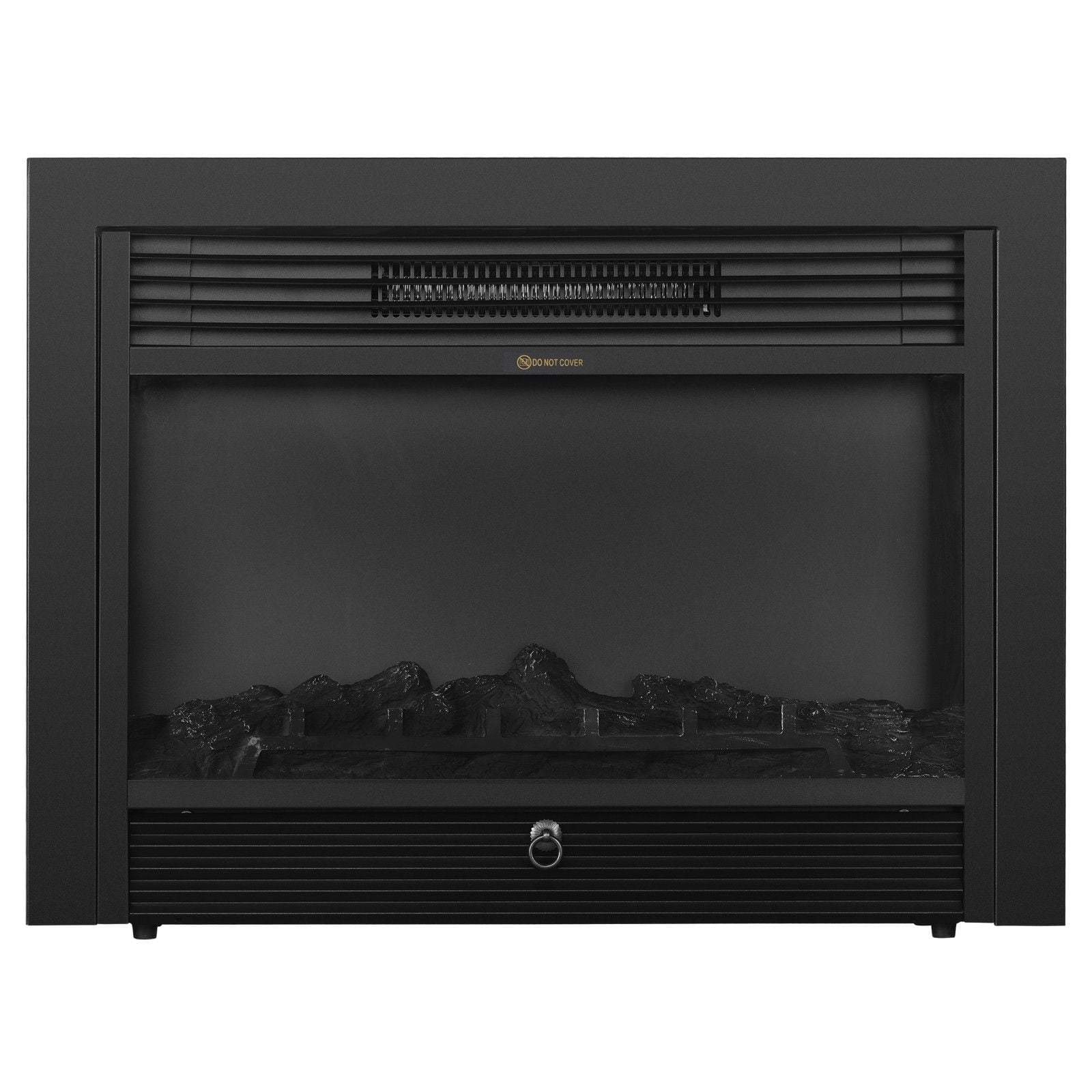 XtremepowerUS 28 Inch Electric Fireplace Insert Heater, Wall Recess Fireplace w/ Remote, 750W/1500W