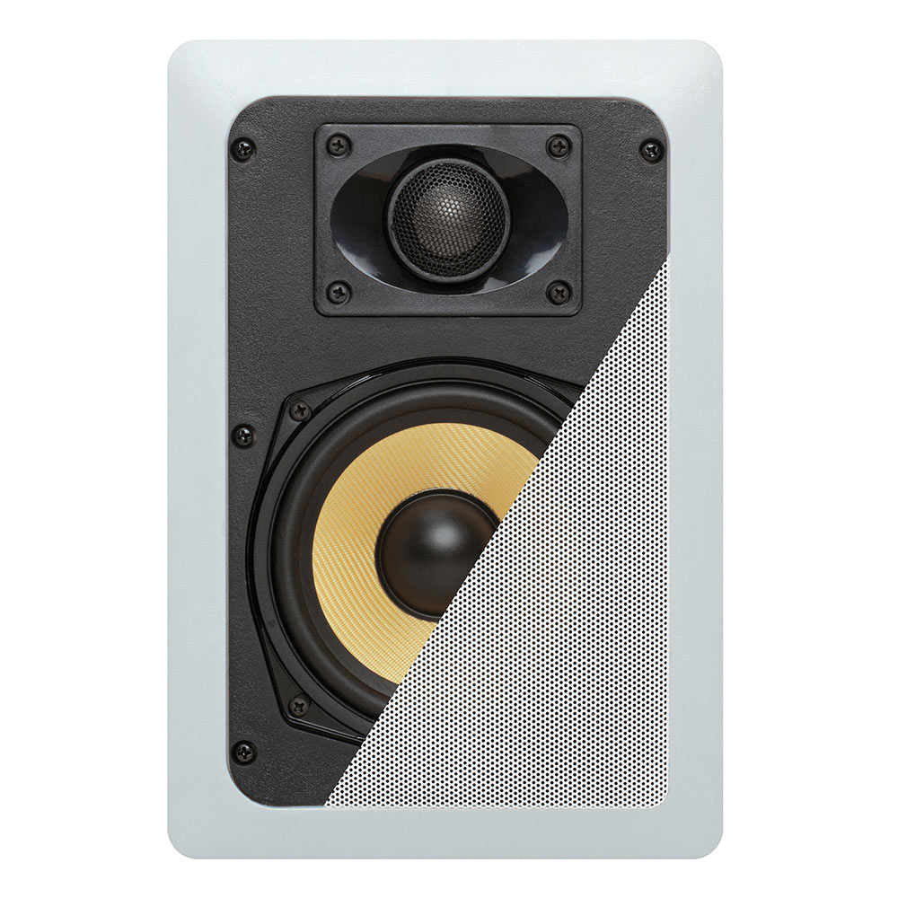Cmple - 5.25" Surround Sound 2-Way In-Wall/In-Ceiling Kevlar Speakers (Pair) - Rectangular - image 5 of 6