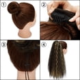 thumbnail image 4 of LELINTA Wavy Curly Drawstring Ponytails Synthetic Extension Long Drawstring Puff Afro Clip on Ponytail Hairpiece Hair Extensions (Color:Black/135g), 4 of 8