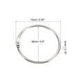 thumbnail image 2 of Uxcell 3" OD 2.6" ID Loose Leaf Rings Binder Ring Steel for Book DIY Scrapbook Notebook, Silver 24 Pack, 2 of 5