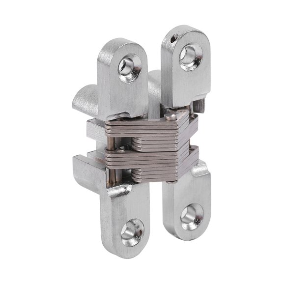 1 Pair Overlay Soft Close Hidden Door Hinges Soss Invisible Hinge Hinges with 4pcs Screws for Kitchen Cabinet Hinges 180 Degree Zinc Alloy Hinges Concealed Hinge Self Closing