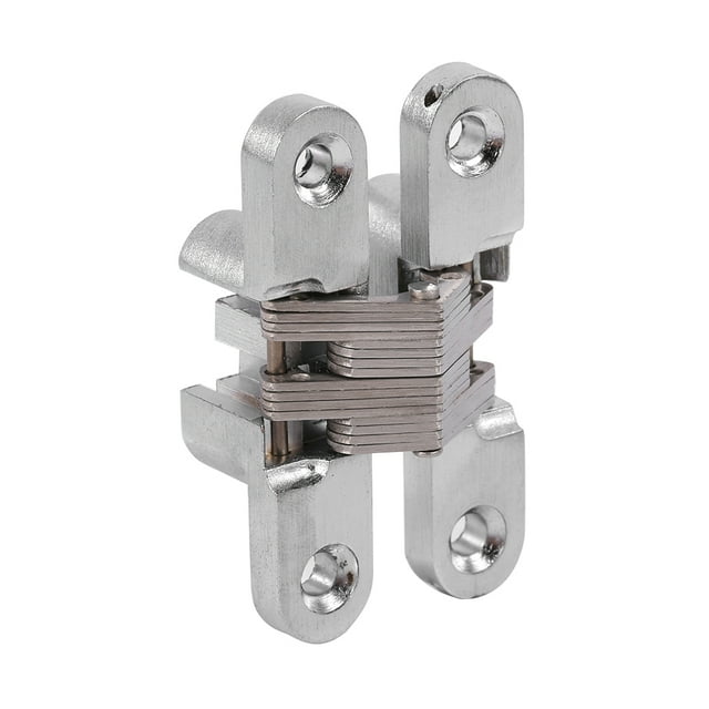 Cross Hinge,180 Degree Zinc Alloy Invisible Hinge Cabinet Hidden Hinges True Excellence