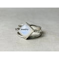 thumbnail image 2 of Solid 925 Sterling Silver Ring For Unisex, Genuine Moonstone Ring Gemstone Unique Handcrafted Ring For Her Or Him, 2 of 6