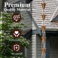 thumbnail image 4 of Topadorn Rain Chain, 8.5 FT Flower Petal Metal Rain Chain, Functional and Decorative Replacement for Gutter Downspouts, Adjustable, Antique Gold, 4 of 6