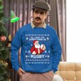 thumbnail image 5 of Christmas Sweatshirt, All I Want for Christmas is Rugby Ugly Holiday Sweatshirt, Festive Santa Rugby Fan Jumper, Christmas Gameday Apparel for Men & Women, Unique Xmas Gift, 5 of 5