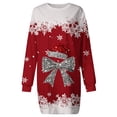 thumbnail image 4 of Krdevn Décoration de Noël, Robe à Capuche Décontractée Imprimée de Noël pour Femmes, 4 of 5