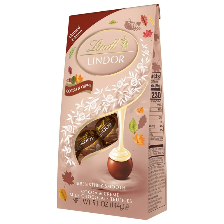 Lindt LINDOR Fall Cocoa & Creme Milk Chocolate Candy Truffles, 5.1