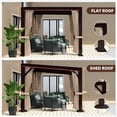 thumbnail image 5 of PURPLE LEAF 10' X 13' Outdoor Louvered Pergola Aluminum Adjustable Roof Louvered Gazebo with Curtains and Netting, Bronze, 5 of 7