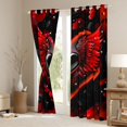 thumbnail image 3 of Feelyou Red Angel Wing Black Out Curtains, Anniversary Curtains Pack of 2 (42x63 Each), 3 of 6