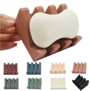 Neinkie Silicone Kitchen Soap Tray, Sink Tray for Kitchen Counter/Soap Bottles, Sponge Holder and Organizer with Drain