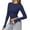 X114-Blue, variant on Womens Long Sleeve Workout Tops Quick Dry Pullover Yoga Athletic Slim Fit Basic Shirts