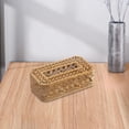 thumbnail image 6 of Tissue Box Cover Napkin Holder Tissue Case Stylish Metal Hollowed Design for Bathroom Dresser Vanity Countertop, 6 of 9