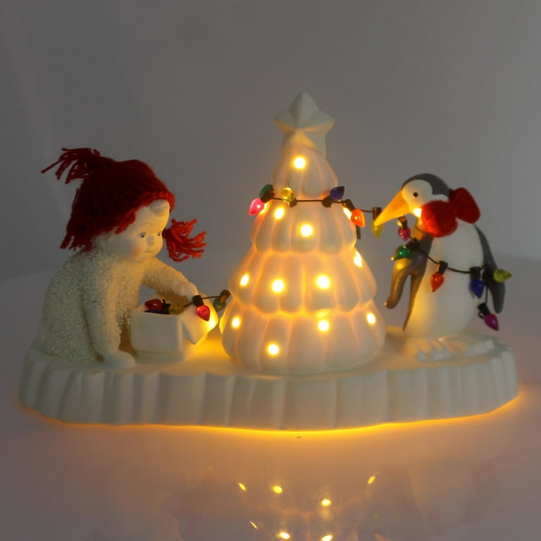 Dept 56 Snowbabies LIGHT UP THE PARTY Porcelain Penguin Bow Tie