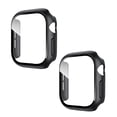 thumbnail image 2 of 2WIN2BUY 2 Packs Waterproof Case for Apple Watch Series 10 46mm,Anti-Fall PC Cover with Tempered Glass Screen Protector for iWatch 46mm,Black, 2 of 10