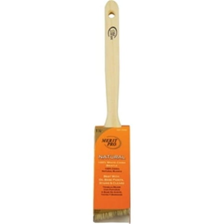 1.5' Sash Brush - Merit Pro 362 1.5 in. 100 Percent White Bristle Angle Sash Brush