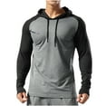 thumbnail image 2 of CYiJun Mens Athletic Hoodies Long Sleeve Fishing Shirts for Men UPF 50+ SPF UV Sun Protection Shirts Rash Guards,Gray M, 2 of 5
