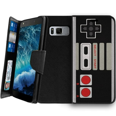 Wallet Case for Samsung Galaxy S8 Plus, Samsung Galaxy S8 Plus Case, Galaxy S8 Plus Cover [CLIP FOLIO for S8 Plus G950] Wallet Case w/Kickstand Function, Multi-Card Slot - Game Controller (Best Games Galaxy S8 Plus)