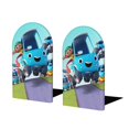 thumbnail image 1 of Mojo Swoptops Sujetalibros decorativos temáticos, tope para estantería con base antideslizante, uso dual para hogar y oficina - 2 piezas, 1 of 6