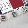 thumbnail image 4 of Feelyou Eat Sleep Football Curtains Pack of 2 (52x84 Each), Plaid Stripes Window Curtains, 4 of 6