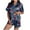 Dark Blue, variant on UngA Silk Christmas Pajamas for Women Button Down Pajamas Set Short Sleeve Sleepwear Bride Soft Pj Lounge Sets Womens Christmas Pajamas,Size M